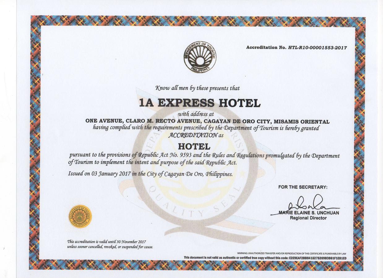 1A Express Hotel Cagayan de Oro Exterior foto